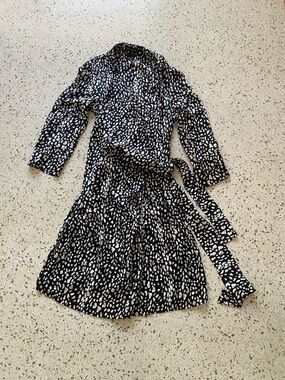 Pink Tartan Black and White Abstract Spot Blouse